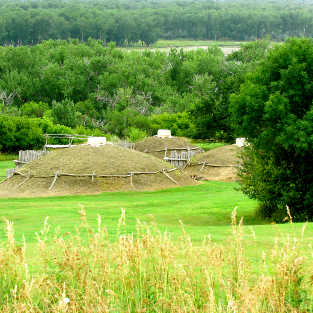 Mandan Earth Lodges on the Missouri River