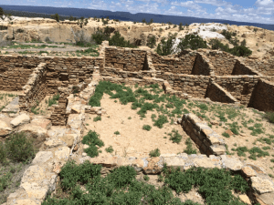 View of Atsinna at the top of El Morrow