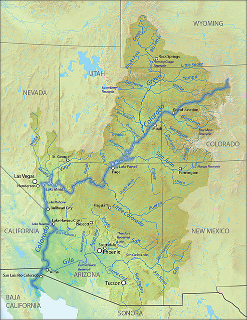 A map of the Colorado River